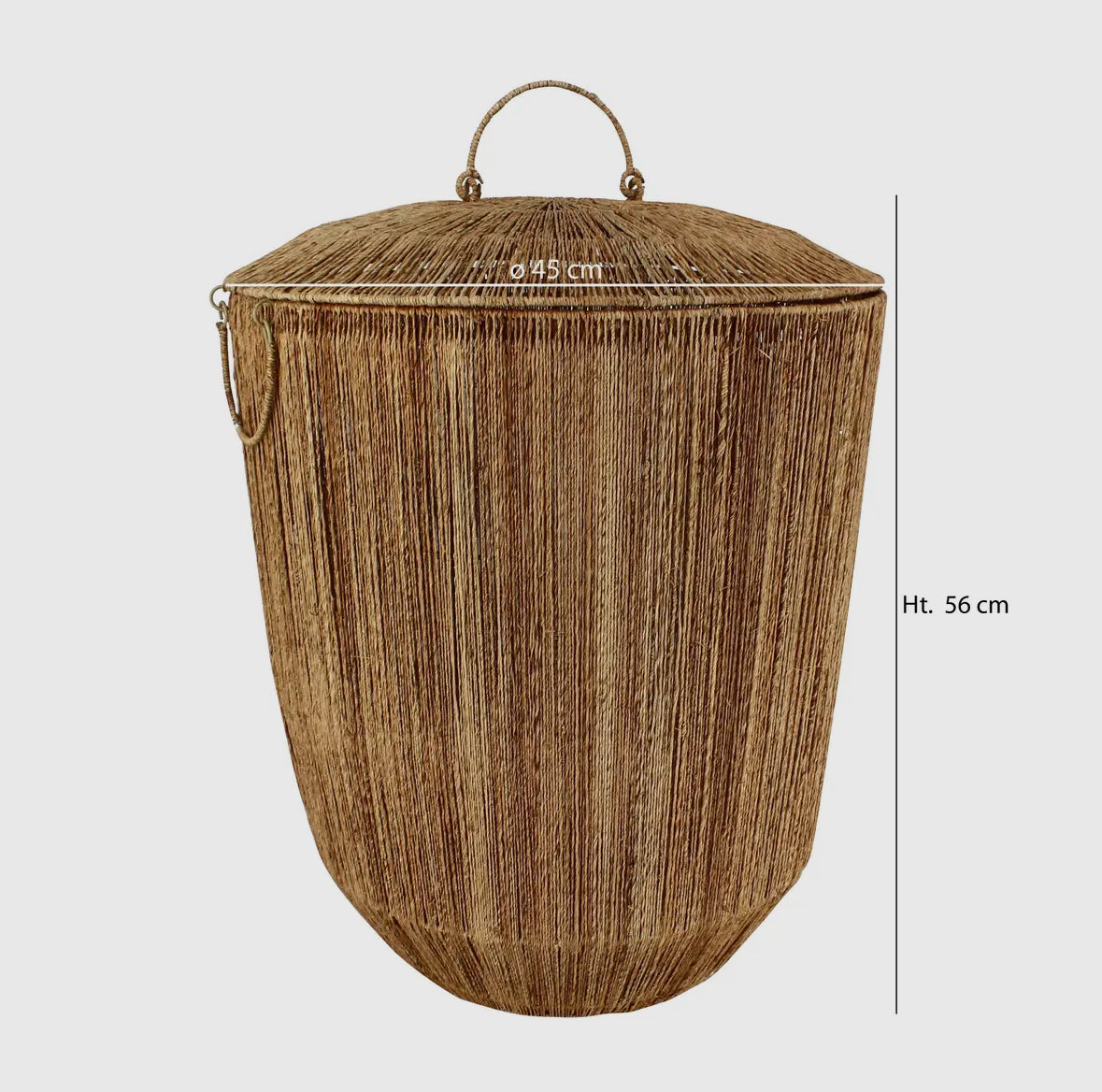 Panier en jute naturelle avec couvercle