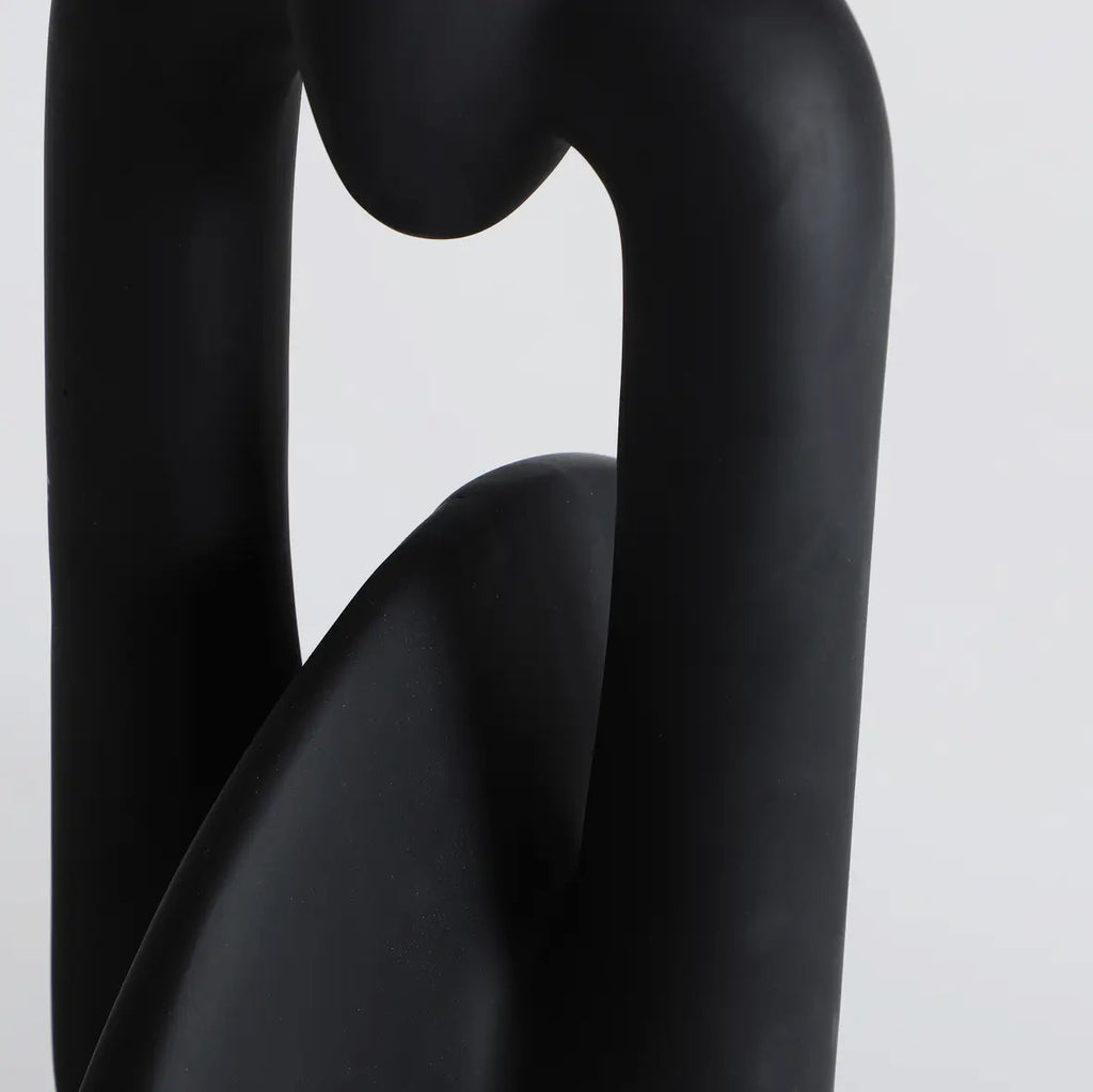 Lampe de table en résine noire